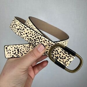 GAP‎ Women Leopard Print Genuine Leather Belt Size S D Ring Buckle
